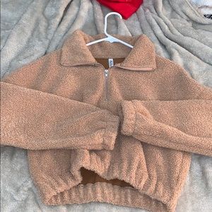 Teddy bear crop sweater